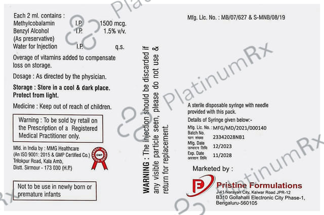 Multicia M 1500mcg Injection 2ml