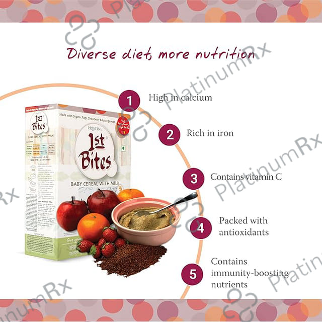 1st Bites Stage 3 Ragi And Mixed Fruit Baby Cereal Powder 300gm