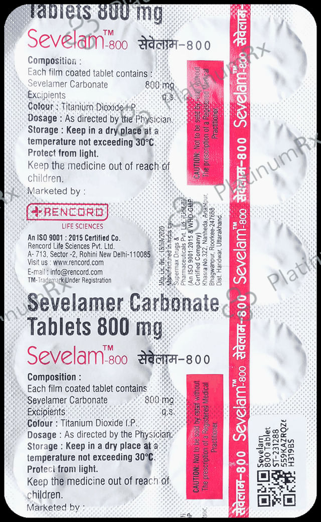 Sevelam 800 Tablet