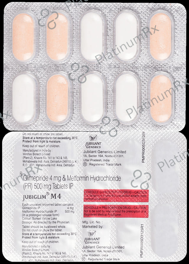 Jubiglim M 4mg/500mg Tablet