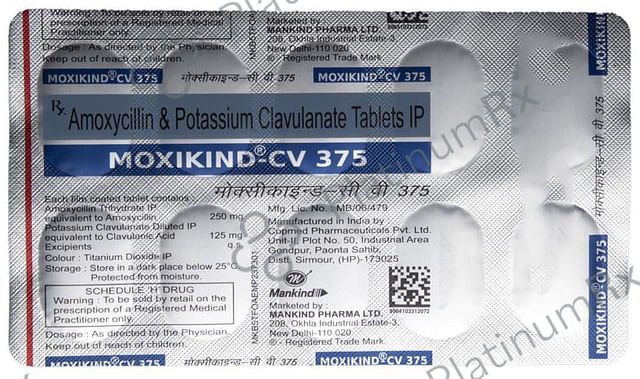 Moxikind CV 375 250/125mg Tablet 10s