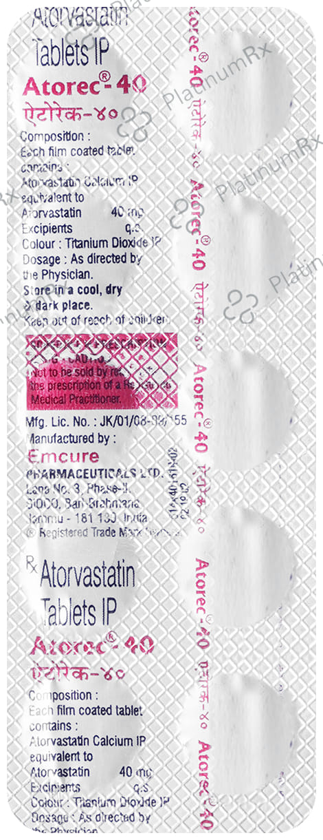 Atorec 40mg Tablet 10s