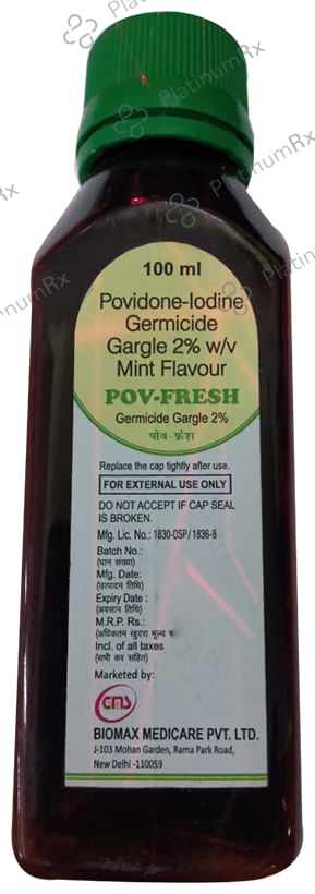 Pov-Fresh Germicide Gargle Mint