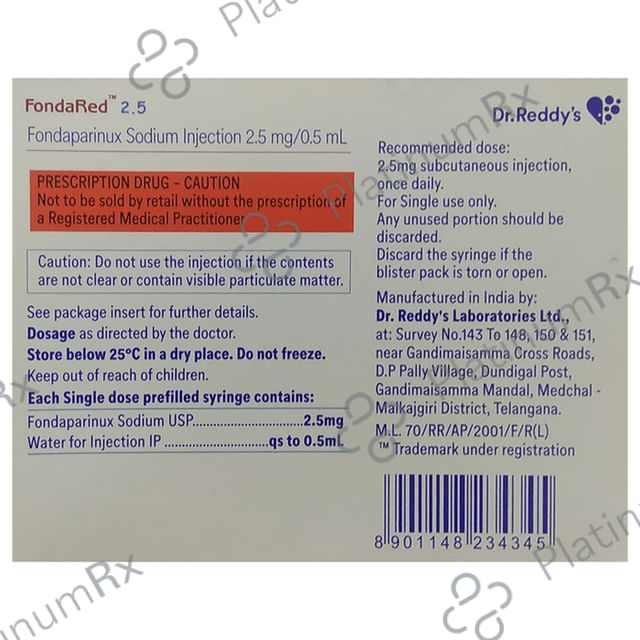 Fondared 2.5mg Injection 1s