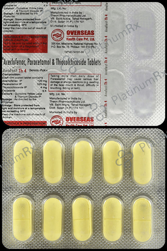 Anafast TH 4/100/325mg Tablet 10s