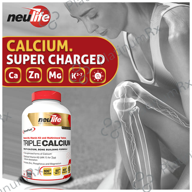 Neulife Triple Calcium Vitamin D3 Vitamin K2 & Multimineral Tablet 200s