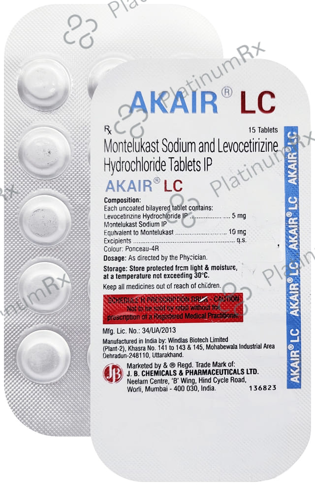 Akair LC 5/10mg Tablet 15s
