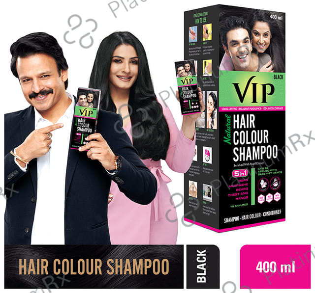 VIP Natural Hair Colour Black Shampoo 400ml