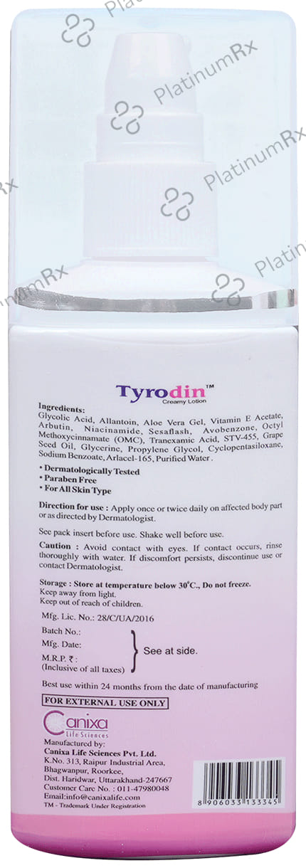Tyrodin Creamy SPF 15 Lotion 100ml