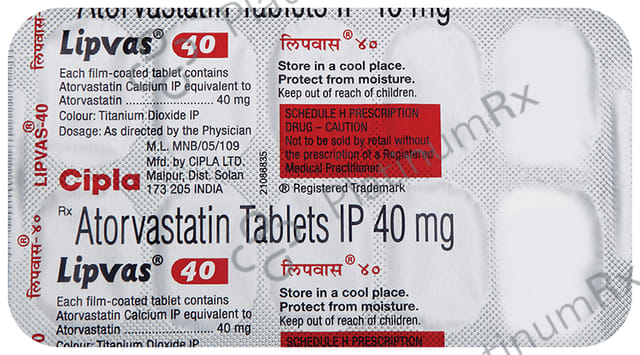 Lipvas 40mg Tablet 10s