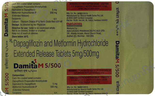 Damita M 5/500mg Tablet ER 15s