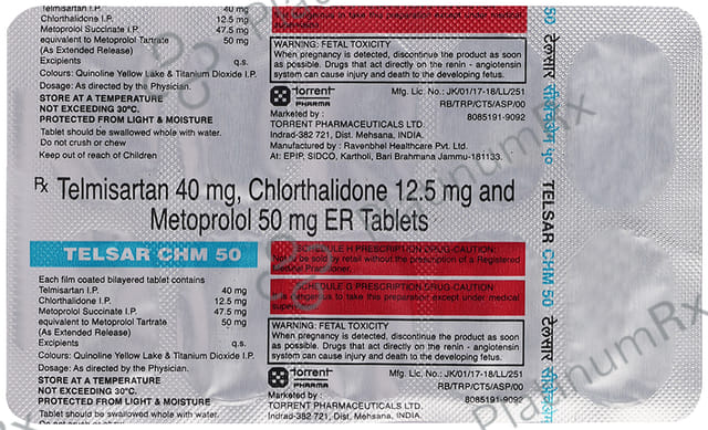 Telsar CHM 12.5/50/40mg Tablet 10s