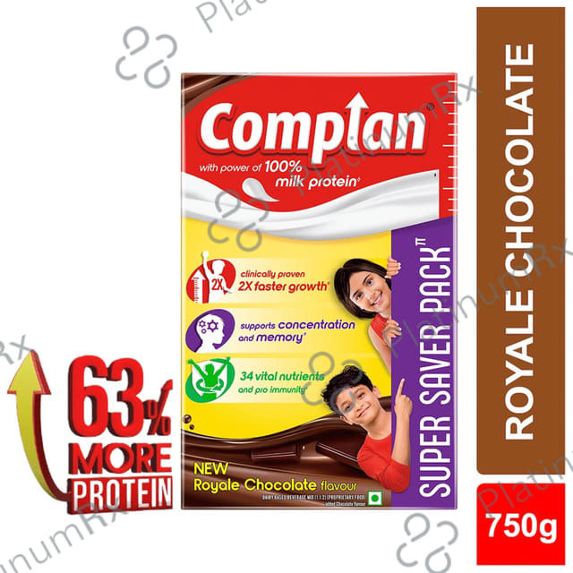 Complan Nutrition Drink Powder for Children - Nutrition Drink for Kids with Protein & 34 Vital Nutrients - Royale Chocolate 750 gm