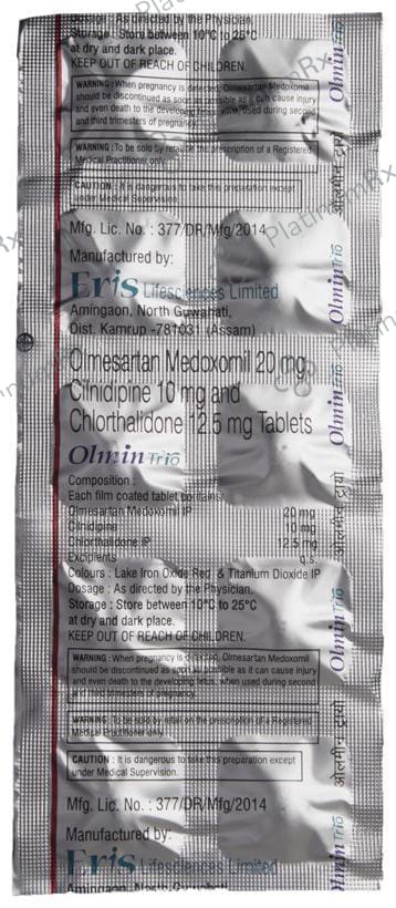 Olmin Trio 12.5/10/20mg Tablet 10s