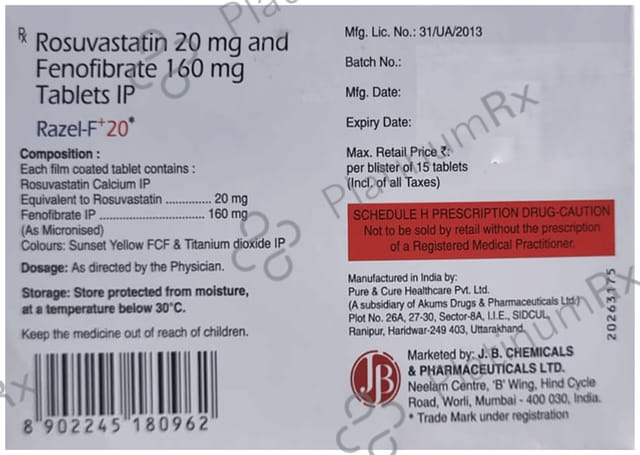 Razel F+ 20mg Tablet 15s