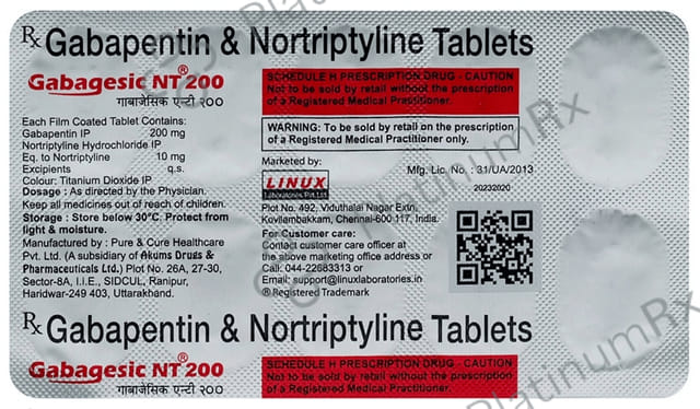 Gabagesic NT 200mg Tablet 10s