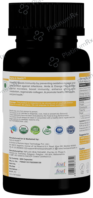 Herbs & Health Vitamin C Vegetarian Capsule