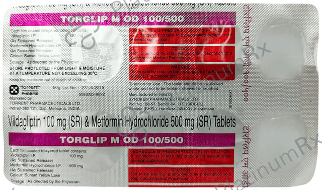Torglip M OD 500/100mg Tablet 10s