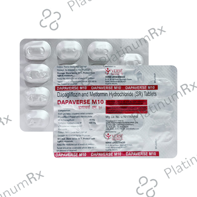 Dapaverse M 10/500mg Tablet 15s