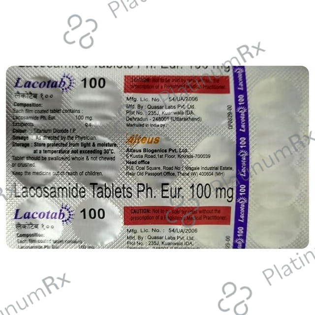 Lacotab 100mg Tablet 15s