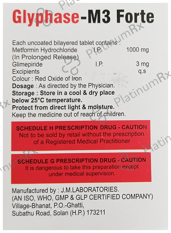 Glyphase M3 Forte Tablet PR 10s