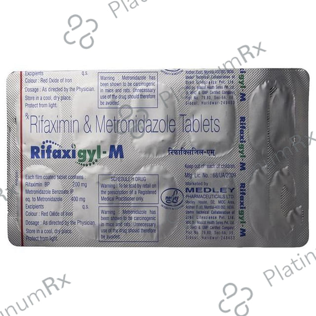 Rifaxigyl M 400/200mg Tablet 10s