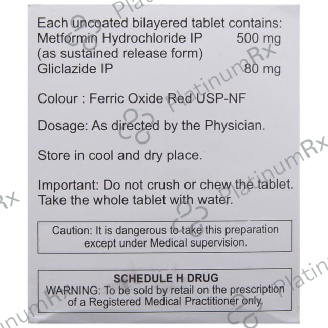Mefomin GZ 80/500mg Tablet SR 15s