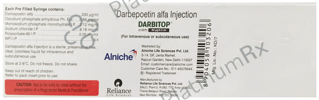 Darbitop 60mcg Injection 0.3ml