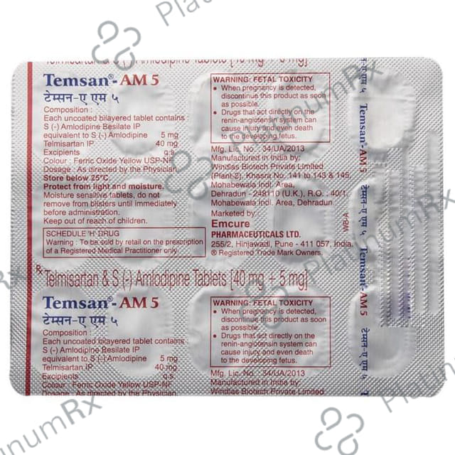 Temsan AM 5/40mg Tablet 15s