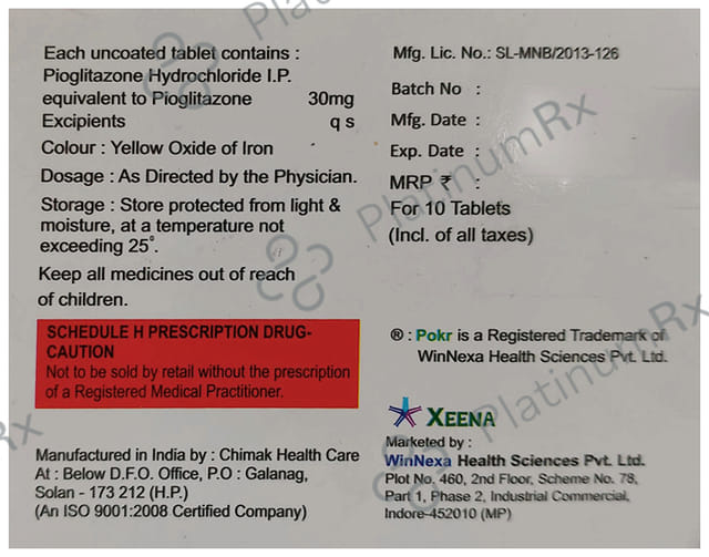 Pokr 30mg Tablet 10s