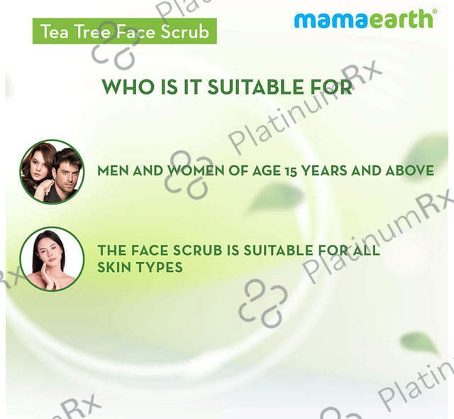 Mamaearth Tea Tree Face Scrub - Paraben & SLS-Free - For All Skin Types