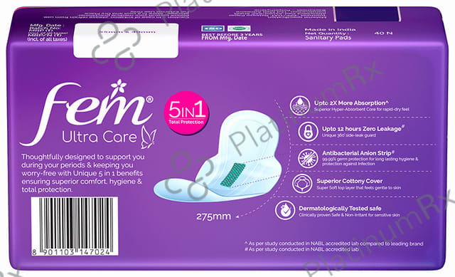 Fem Ultra Care Sanitary Pads XL 40 pads