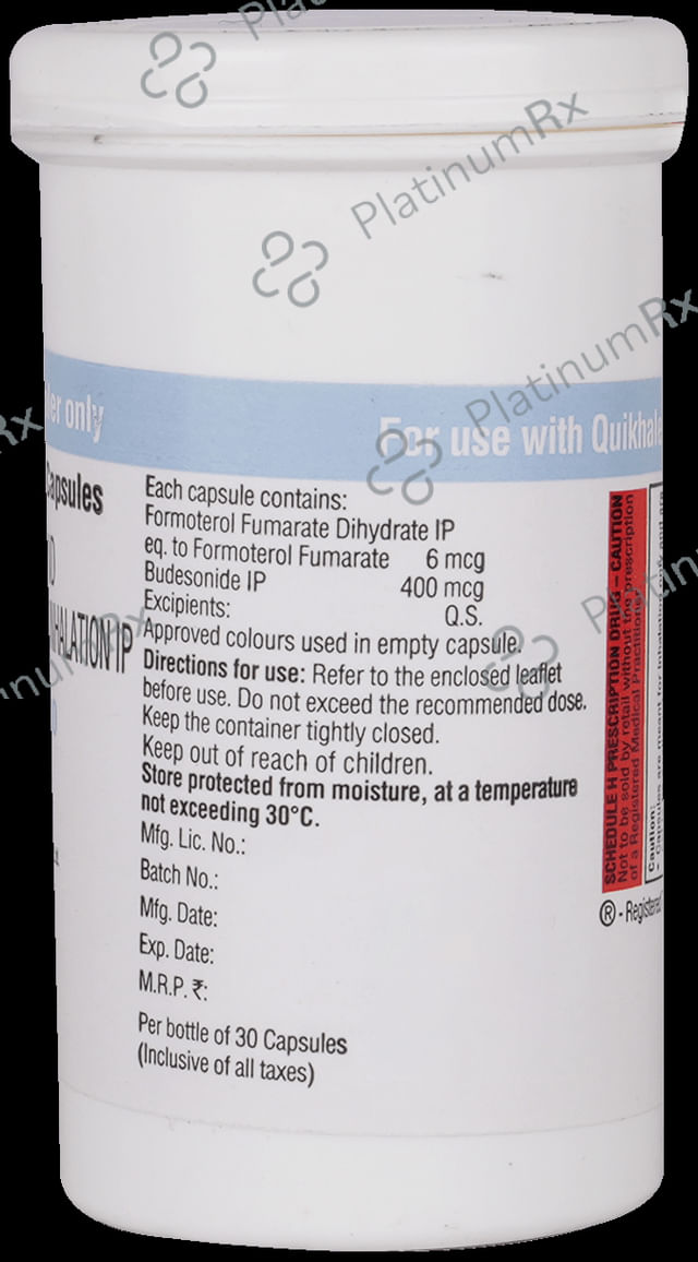 Quikhale FB 400/6mcg Capsule 30s