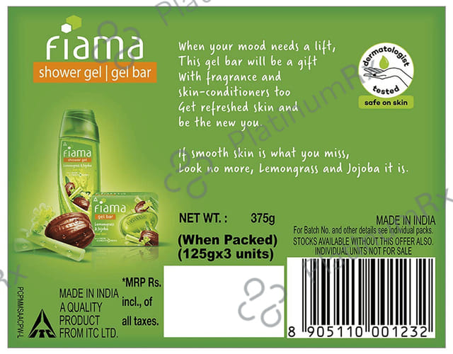 Fiama Gel Bar (125gm Each) Lemongrass & Jojoba