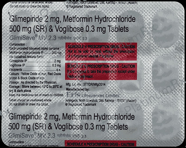 Glimisave MV 2/500/0.3mg Tablet SR 15s