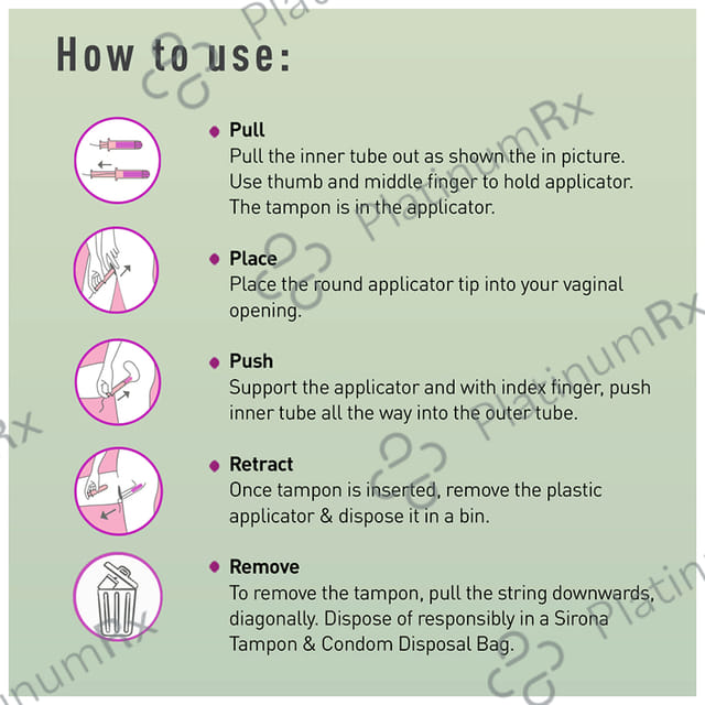Sirona Premium Applicator Normal Flow Tampons 16s