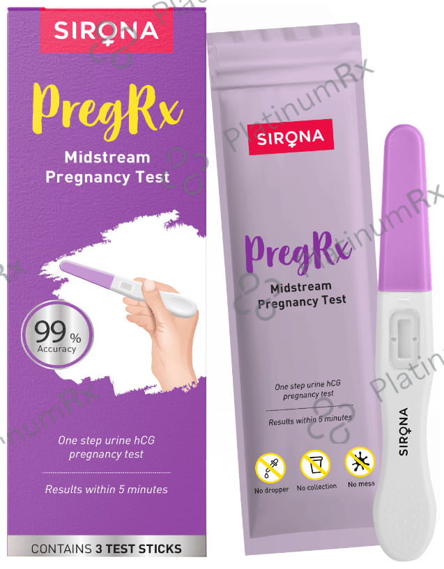 Sirona PregRx Midstream Pregnancy Test Kit (3 Each)