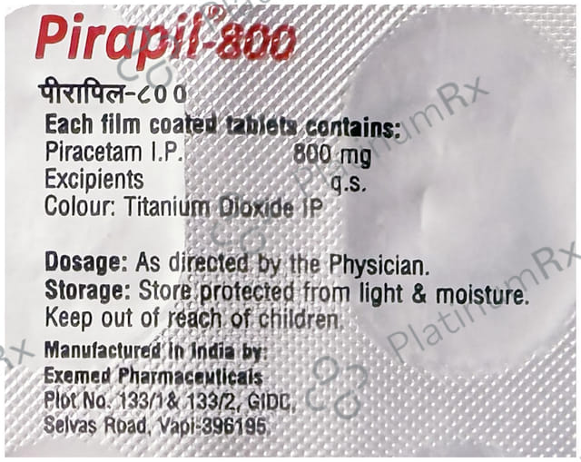 Pirapil 800mg Tablet 10s