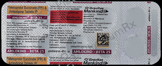 Amlokind Beta 5/23.75mg Tablet PR 10s