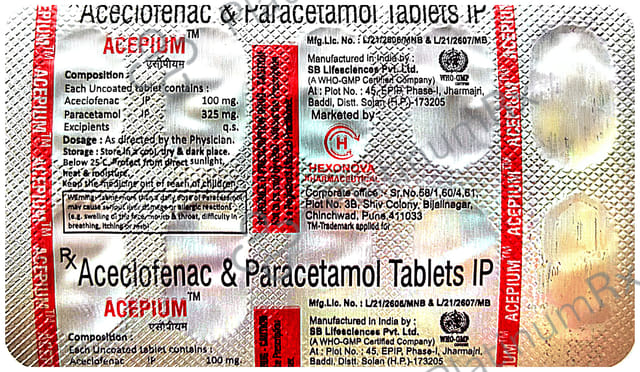 Acepium 100/325mg Tablet 10s