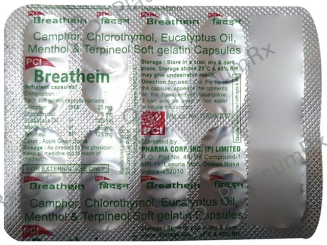 PCI Breathein Inhalent Soft Gelatin Capsule
