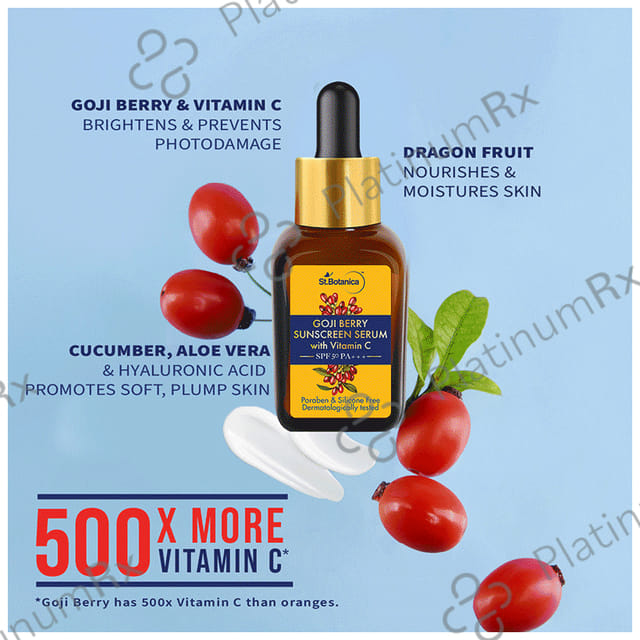 St.Botanica Goji Berry Sunscreen SPF 50 PA+++ Serum 30ml