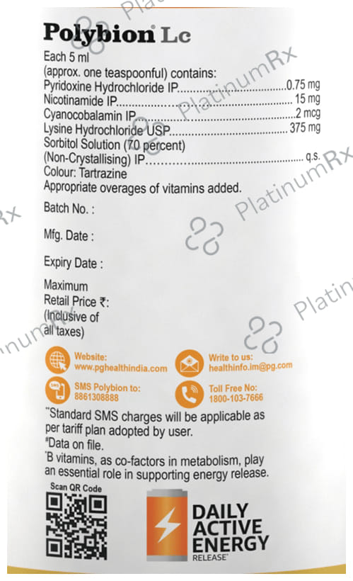 Polybion Lc Mango Flavour Syrup 300ml