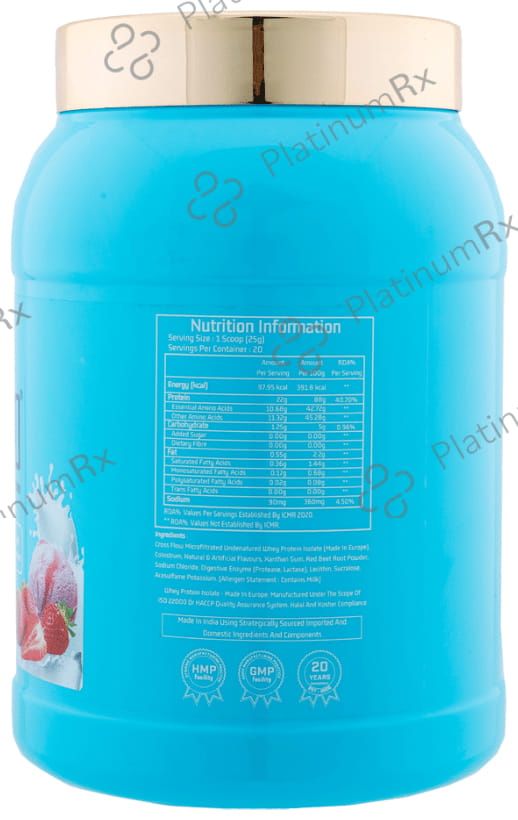 Myfitness iWhey - H2O Powder Strawberry Creme 500 gm