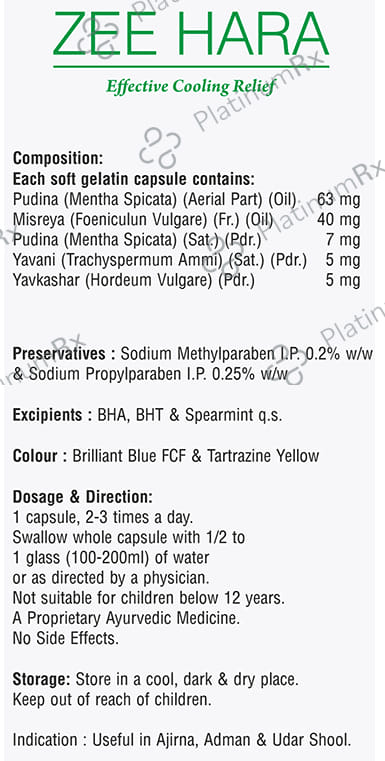 Zee Laboratories Zee Hara Capsule
