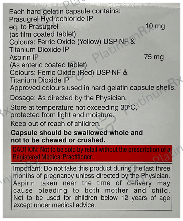 Prasita A 10/75mg Capsule 10s