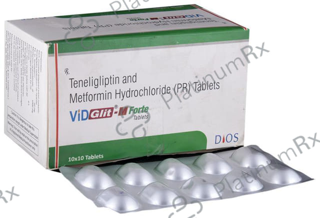 Vidglit M Forte 1000/20mg Tablet PR 10s