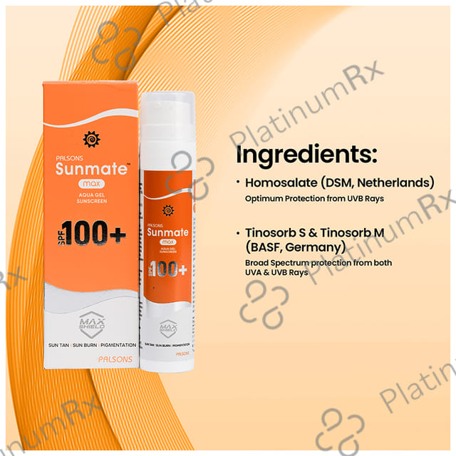 Sunmate Max Aqua Sunscreen SPF 100+ Gel 50gm
