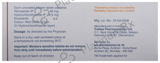 Teleact D 12.5/40mg Tablet 10s