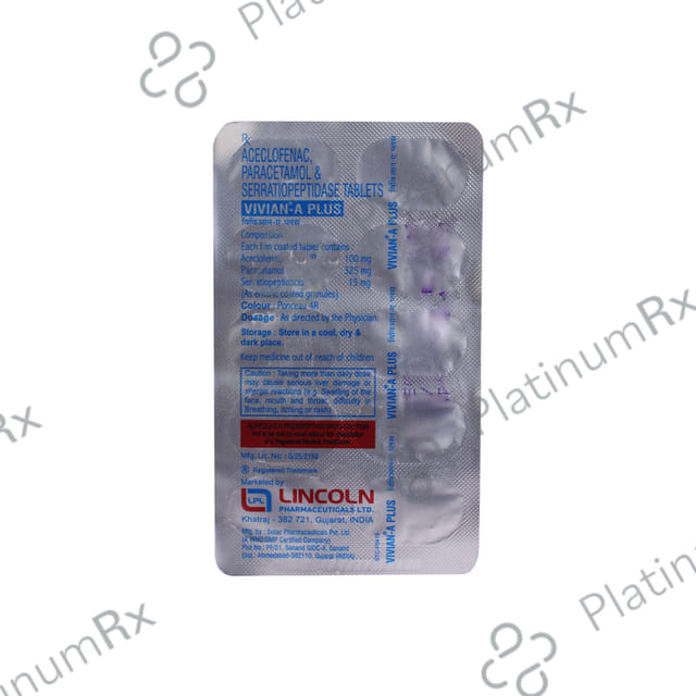 Vivian A Plus 100mg/325mg/15mg Tablet